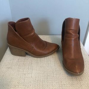 Brown ankle booties
